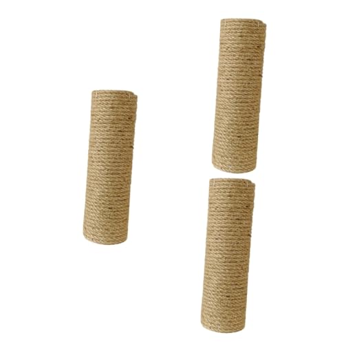 minkissy 3pcs Cat climbing frame accessories cat scratch tower DIY refill pole parts scratcher tree parts sisal cat scratcher cat scratching post replacement pole cat tree Vertical wood pet von minkissy