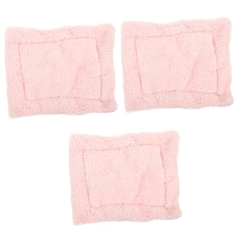 minkissy 3pcs Hamster Wurf Kleintier Decke Hamster Käfig Pads Meerschweinchen Schlafmatte Meerschweinchen Käfig Liner Igel Schlaf Bett Gefüllte Kaninchen Haustier Schlafmatte die Ratte Sherpa von minkissy