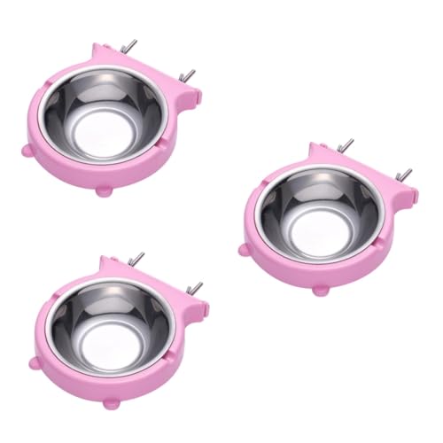 minkissy 3pcs Hundenapf Wassermaschine Spender für Zuhause Kaninchen Futternapf Haustier Feeder Hund Futternäpfe Katze Wasserspender Edelstahl Zwinger Wasserspender Trinknapf Kunststoff Haushalt von minkissy