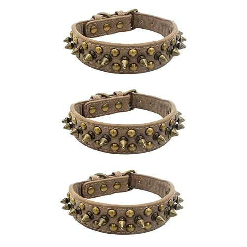 minkissy 3pcs Pet Collar Pet Dog Collar Rivet Pet Supplies von minkissy