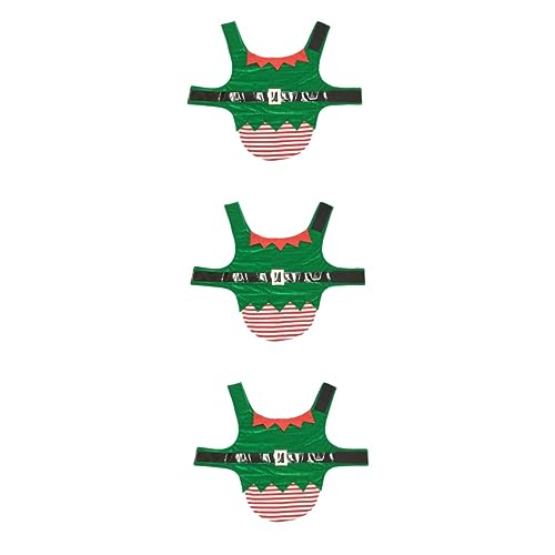 minkissy 3pcs Pet Transformation Costume dog sweater christmas small dog sweater christmas pet coat christmas costumes for dogs green outfit lovely dog clothes velvet Pet dog comfortable von minkissy