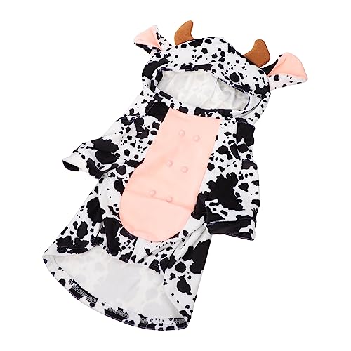 minkissy 3pcs Pet Transformation Costume funny dog party costumes plush dog clothes cow animal dog hoodie puppy hoodie bunny nightgown Pet Garment velvet winter coat Autumn And von minkissy