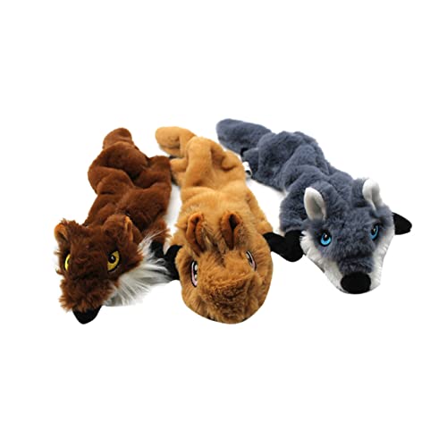 minkissy 3pcs Puppy Chew Toys Dog Pacifier Toy Dog Chew Pets Dog Squeaky Toys Fox Squeaky Toy Dog Toys for Large Dogs Chewing Toys for Puppies Sound Dog Toys Pet Dog Toy Filling Stuffing von minkissy