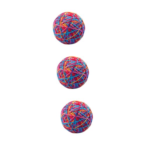 minkissy 3pcs Self-Happy Ball cat squeaky ball moving cat toys kitten balls toy kitten teether toy cat sisal toy cat balls janitorial supplies Kitten Interactive Balls pet cat scratch Plush von minkissy