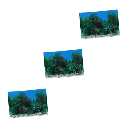 minkissy 3pcs aquarium background 40 gallon tank background fish tank background 75 gallon astetic room decor double-sided decorative sticker Decorative paintings 3d static electricity von minkissy