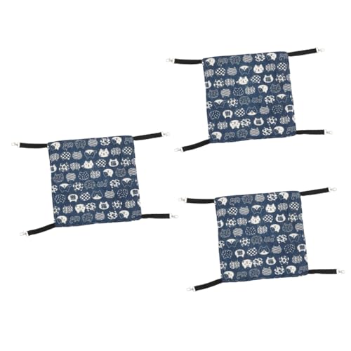 minkissy 3pcs hängende Katze Hängematte Katzenbetten & Möbel Katze hängen Welpen hängendes Bett Kätzchen Bett Katze Zubehör kleine Hängematten für Stofftiere hängen Katzenbett Tuch Druck Rest Matte von minkissy