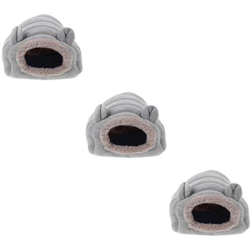 minkissy 3pcs hamster nest hamster sleeping nest rabbit hideout rabbit sleeping bed bearded dragon bed mice warm house hamster cave warm rat house bunny cages cloth guinea pig small hamster von minkissy