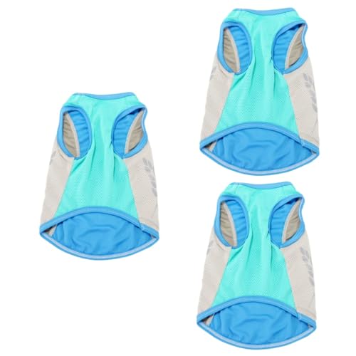 minkissy 3pcs pet cooling vest dog vest harness for small dogs adjustable cooling coat Raincoat Dog Dress Small Dog Clothing summer tank top summer shirts XXL polyester chest strap stripe von minkissy