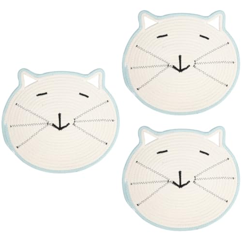 minkissy 3pcs pet paw pad Cat Scratch mat cat scratching toy cat training pads Cat Furniture Protecter cat Scratcher Mat anti slip cat mat Catnip Scratch Mat kitten cotton thread scraper von minkissy