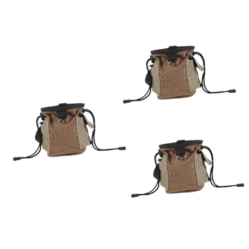 minkissy 3pcs pet snack pack pet training pouch dog training waist bag dog walking pouch dog kibble bag dog training pouch dog treat snack bags pets coffee Oxford cloth Fashion outdoor dog von minkissy