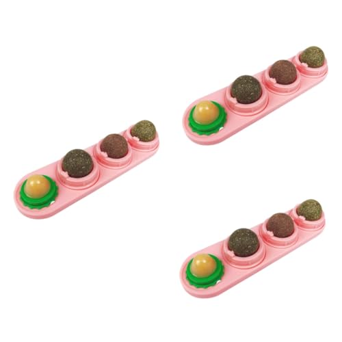 minkissy 3pcs pet treats pet snacks Pet playing toys Catnip cat snack kitten toys pet toys cat dental treat cat nip toys cat catnip playing ball pet ball toy edible cat toy play ball mint von minkissy