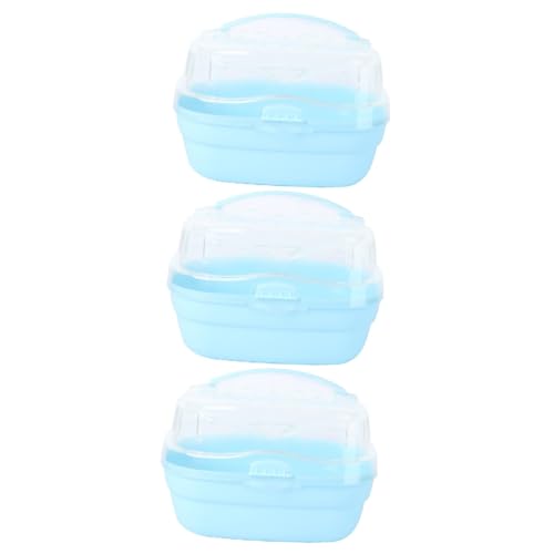 minkissy 3pcs portable hamster travel case rat carry cage portable pets cage pet house hamster carrier cage hamster travel bag hamster home rat hideaway hamster hideout suitcase small von minkissy