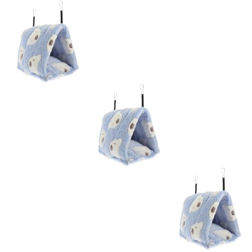 minkissy 3pcs small animal cage hammock parrot hideaway cave plush bird bed sleeping house guinea pig house hamster hanging bed small pet house parrot hammock cotton rabbit bed von minkissy