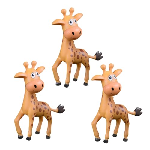 minkissy 3st Aquarium-Giraffe Miniaturtiere Aus Harz Ornament Tierspielzeugfiguren Hirschgartenstatuen Aus Harz Miniatur-tierfiguren Aus Kunstharz Tierwelt-dekor Anlage Kunsthandwerk von minkissy