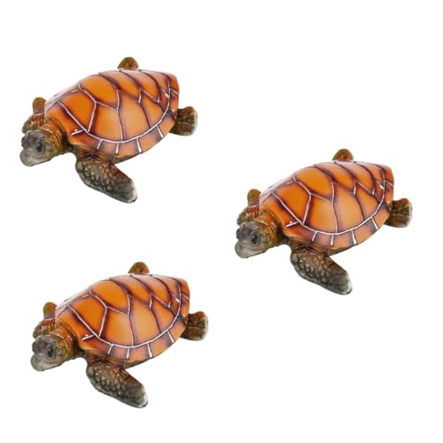 minkissy 3St Künstliche Aquariendekorationen Zubehör für Fischaquarien zubehör für schildkrötenaquarien Ornament Aquarienverzierung Schildkröte aus Harz Aquarium schmücken Ausrüstung von minkissy