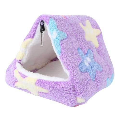 minkissy 3st Baumwollnest Für Kleine Haustiere Meerschweinchen Hamster Flanell Violett von minkissy