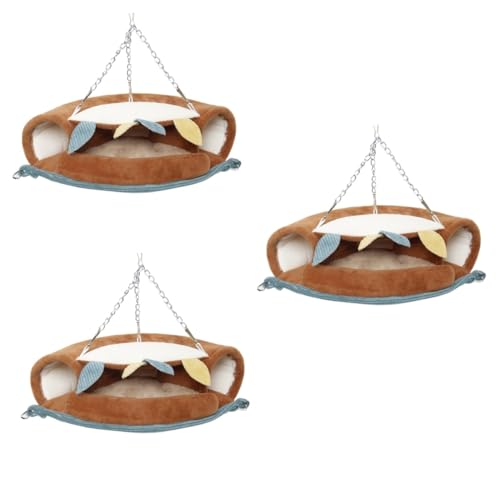 minkissy 3st Hängendes Nest Hängende Hängematte Für Haustiere Hamster-hängematte Spielzeughängematte Haustier Hängendes Bett Haustier-Nest-hängematte Hamsterkäfig Urwald Haustierbett von minkissy