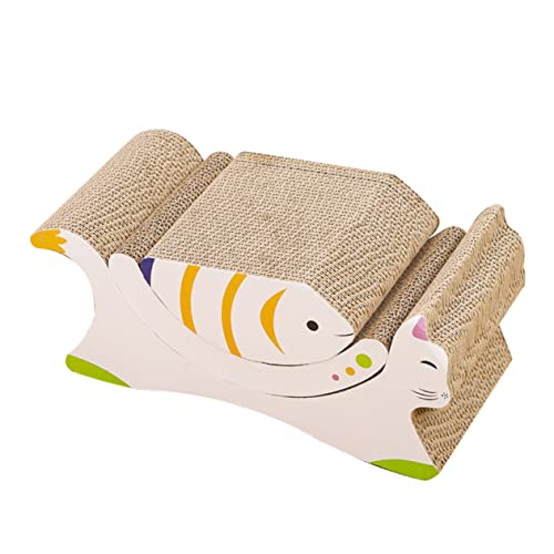 minkissy 3st Katzenkratzbrett Dreiteiliges Set Spielzeug Wellpapier Kätzchen Kratzbaum Die Katze von minkissy