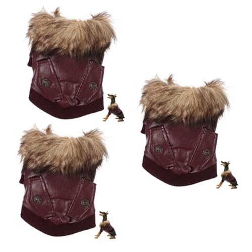 minkissy 3St warme Hundejacke Cosplay-Outfits Winterkleidung für Katzen Mäntel Hund kältefestes Kostüm Warmes Winter-Hundekostüm Winddicht Hundemantel Zubehör Haustier-Outfit Hundekleidung von minkissy