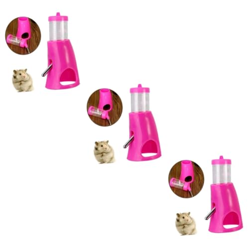 minkissy 3st Wasserkocher Edelstahl Wasserspender Für Hamster Trinkflasche Für Hamster Wasserflaschenspender Für Hamster Trinkzubehör Trinkbrunnen Einstellen Rostfreier Stahl von minkissy