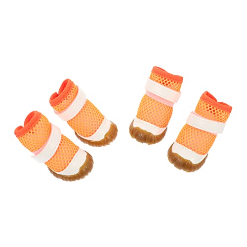 minkissy 4 Haustierschuhe Mesh-Schuhe für Hunde pet Supplies haustierbedarf Hundepfotenschutz Sommerschuhe für Hunde Hundezubehör Welpenschuhe Kleiner schmücken von minkissy