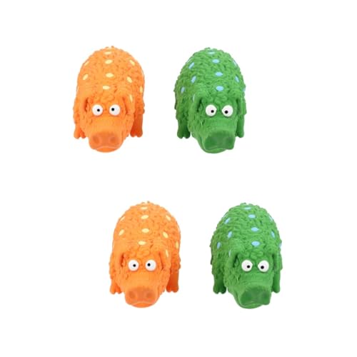 minkissy 4 Pcs Pet Toy Plush Toy for Dog Stuffed Toy for Dog Toys for Puppies Dog Molar Toys Stuffed Dog Toy Puppy Tool Toys Animal Toys Pet Teeth Cleaning Toys Emulsion Sound Toy Cartoon von minkissy