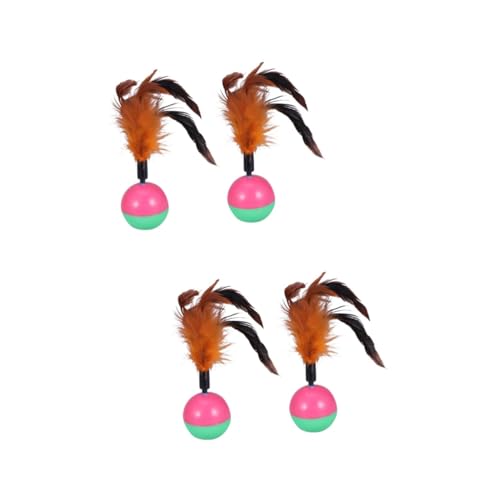 minkissy 4 Pcs Toys Tumbler Kitten Training Play Toy Cat Scratching Activity Toy Cat Interactive Toy Cat Teaser Pet von minkissy