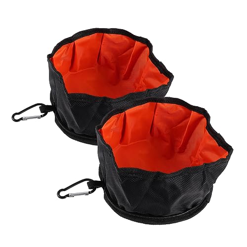 minkissy 4 Pcs Zubehör Hund Wasserflasche Hund Feeder Zusammenklappbar Hundenapf Hund Wasserspender Tragbare Hundenapf Wandern Zubehör Haustier Futter Schüssel Wasserdichte Schüssel Reise Outdoor von minkissy