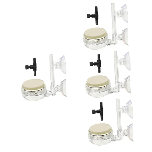 minkissy 4 Sets Aquarium Bubble Tray Aquarium Fisch Pumpe Sauerstoff Aquarium System Aquarium Bubble Saugnapf Regler Mini Diffusor Acryl Raffiner von minkissy