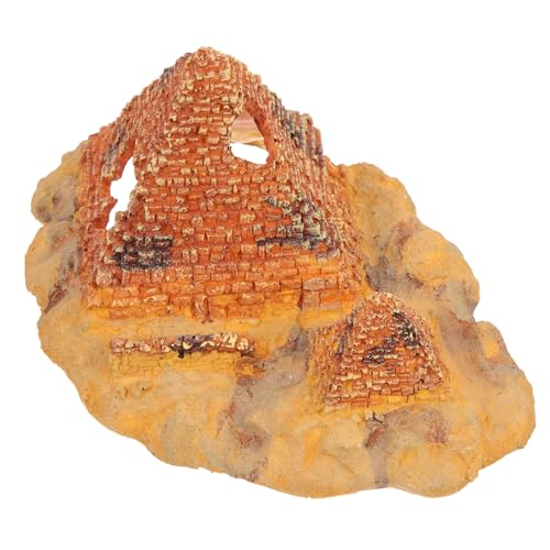 minkissy 4 Stück Eidechsen-Versteckloch Schlangenpyramide Aquariumdekoration Reptilien Tier Terrarium-Dekor Eidechsenversteck und Höhle Spinne Gecko Glas schmücken Ausweichloch Harz von minkissy