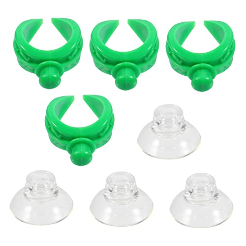 minkissy 4 Stück Ernährungssondenklemme Aquarium Schläuche Armaturen Aquarium Heizung Clip Saugnapf Clip Aquarium Sucker Clip Aquarium Heizung Saugnäpfe Plastik Futterrohr Schlauch von minkissy