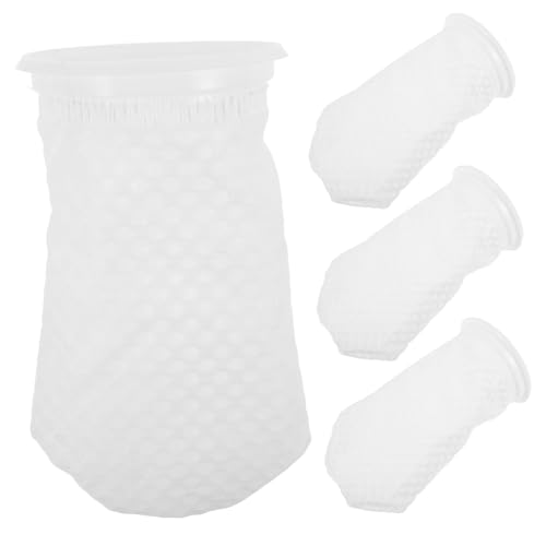 minkissy 4 Stück Filtersocken Für Aquarien Medientasche Für Aquarien Aquariumfilter Filterwerkzeug Für Aquarien Netzsocken Für Aquarien Tankfilter Pp Weiß 3D Reinigungsbeutel von minkissy