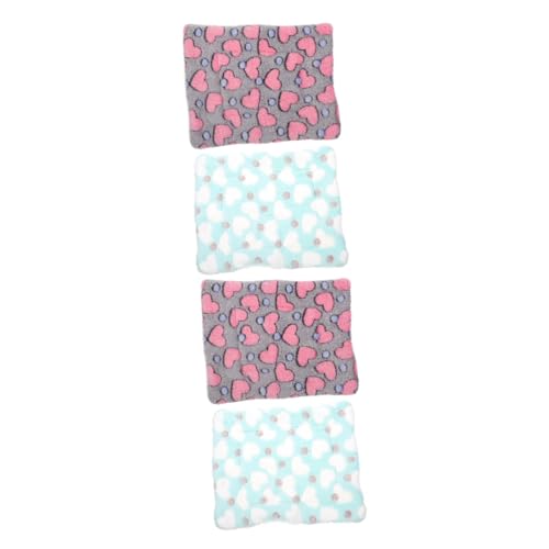 minkissy Igel Unterlage 4 Stück Hamster Pad Matratzenschoner Igel Korallenvlies Kaninchennest Fleece Matte Kaninchen von minkissy