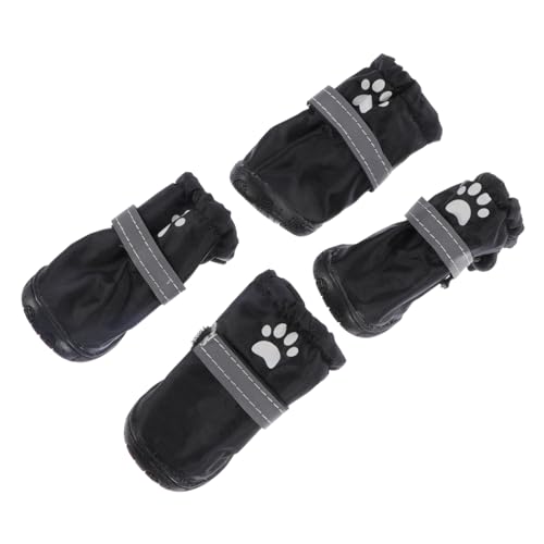 minkissy 4 Stück Haustier wasserdichte Schuhe Atmungsaktive Hundeschuhe Polyester Der Hund Kleine Und Mittelgroße Hunde von minkissy