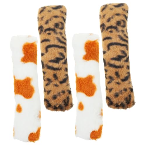 minkissy 4 Stück Katzenkissenspielzeug Katzenspielzeug Mit Katzenminze Katzenminze-Kissen Mit Leopardenmuster Interaktiver Katzenkicker Beißspielzeug Für Flanell Die Katze Minze-Stick von minkissy