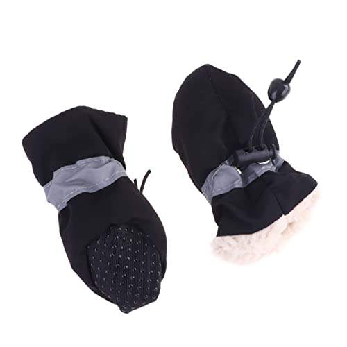 minkissy 4 Stück Bodenschoner Welpenstiefel für kleine Hunde wasserdichte Socken Schneestiefel Pfote Hundestiefel Stiefel für Hunde draussen Kurze Stiefel Haustier Hund Schutz Hundeschuhe von minkissy