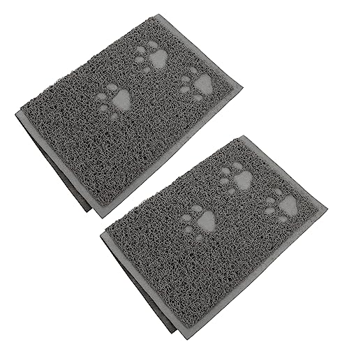 minkissy 4 Stück PVC-katzenstreumatte Streufangmatte Futternapf Für Haustiere Katze Fangmatte Katzenstreu Fangmatte Katzenbedarf Fangmatte Für Katzenstreu Wurfmatte Drinnen Katzenmatte von minkissy