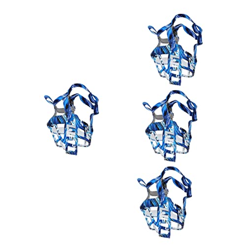 minkissy 4 Stück Schnauze Maulkörbe Hundemaulkorb Mundschutz Für Hunde Haustier Hund Maulkorb Kleiner Maulkorb Für Hunde Maulkorb Für Große Hunde Plastik Rindenstopper Der Hund von minkissy