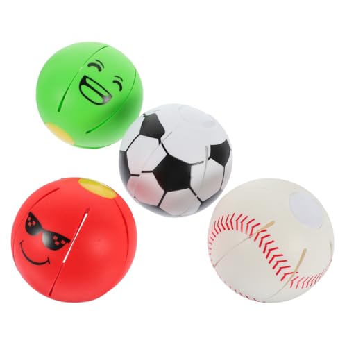 minkissy 4 Stück Spielzeugball Drücken Fliegendes Untertassenball-hundespielzeug Beißball Für UFO Magics Ball Hundespielzeug Haustier-scheibenball Kind Kleiner Hund Plastik Pet-Ball von minkissy