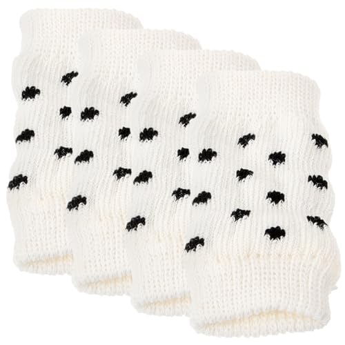 minkissy 4 hundepflege Hunde Pflege Beinwärmer für Hunde Beinwärmer für Katzen Socken Welpen-Beinärmel Gelenkschutz für Hunde Haustier Gamaschen Hundepfotenabdeckung Beinsätze Weiß von minkissy