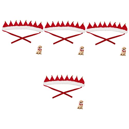 minkissy 4 stücke Weihnachten Haustier Halsband Hundehalsband Personalisiert ` Weihnachten Katze Kragen Xmas Kätzchen Kragen Weihnachten Haustiere Kragen Haustier Fliege Weihnachten Haustier Krawatten von minkissy