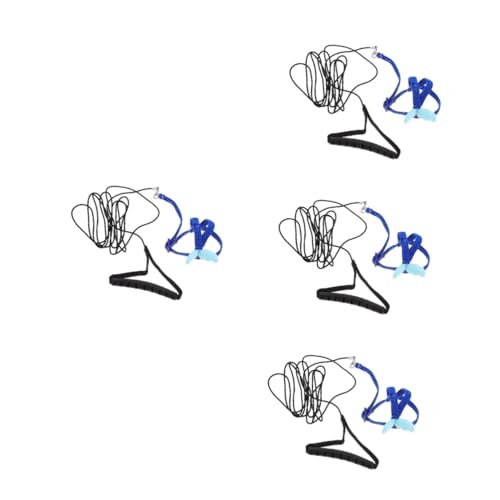 minkissy 4-teiliges Set Papagei Fliegendes Seil Zubehör Für Das Vogeltraining Reptil Trainingsgeschirr Für Vögel Verstellbarer Trainingsgurt Zugseil Für Vögel Haustier Gürtel Stoff Xuanfeng von minkissy