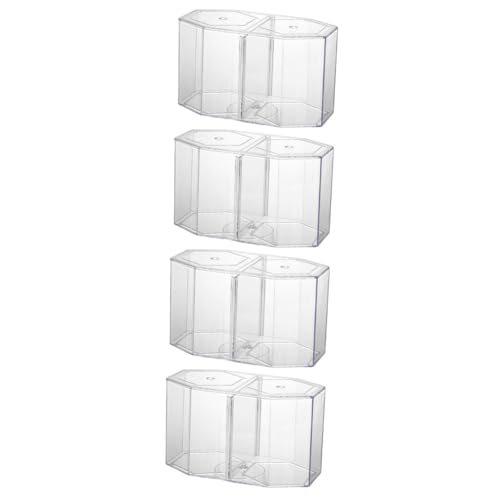 minkissy 4er-Box Betta-Box Reptiliennebel Terrarienreptil Terrarium Für Reptilien Fischbratbecken Reptilienboden Professionelles Zuchtbecken Minitiere Aquarium Plastik Fisch Zubehör Klein von minkissy