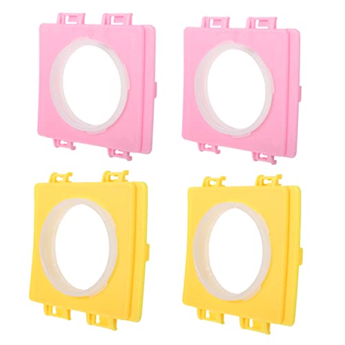4PCS Hamster cage external board cage tunnel connector DIY hamster cage block external interface accessories small animal cage accessories Connecting plastic elasticity von minkissy