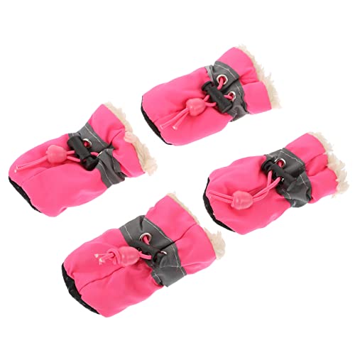 minkissy 4Pcs pet shoe covers dog snow gear pet paw protector protectors non- slip dog soles dog shoes for small dogs fashion sneakers Dog Cat Warm Shoes large dog cloth sled Dog von minkissy