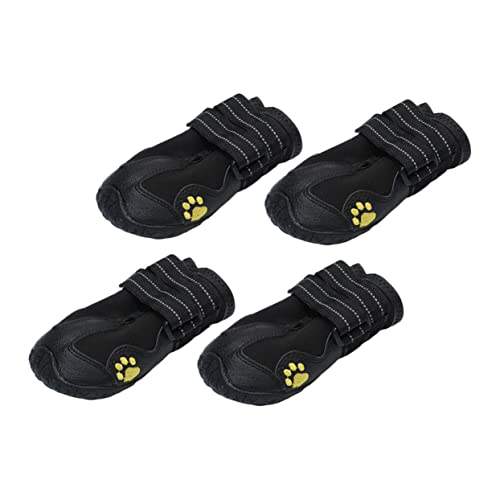 minkissy 4Pcs pet shoes pet dog boots pet snow boots Puppy Non- Shoes outdoor dog boots Rubber dog shoes puppy shoes dog shoes for summer soles Dog Paw Cover breathable Cloth small dog von minkissy