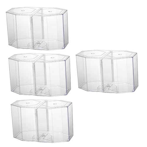 minkissy 4er-Box Betta-Box Kleine Aquarien Terrarium Für Reptilien Betta Zeigt Panzer Reptilien Terrarien Fischbratbecken Aquarienversorgung Zuchtboxen Plastik Fisch Zubehör Diamant von minkissy