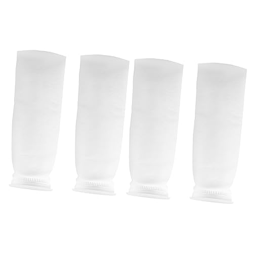 minkissy 4pcs 4 mesh filter sock 200 filter bag 4 inch filter sock activated charcoal filter bags aquarium filters accessories 100 filter bag plant socks sump wet and dry separation white von minkissy