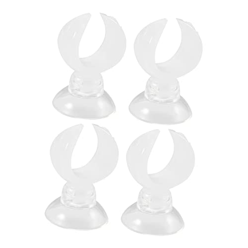 4pcs Clamp Aquarium Clip Suckers Aquarium Holder Feeder Aquarium Sucker Clip Aquarium Heater Clip Cup Clip Plastic White Fittings Hose von minkissy