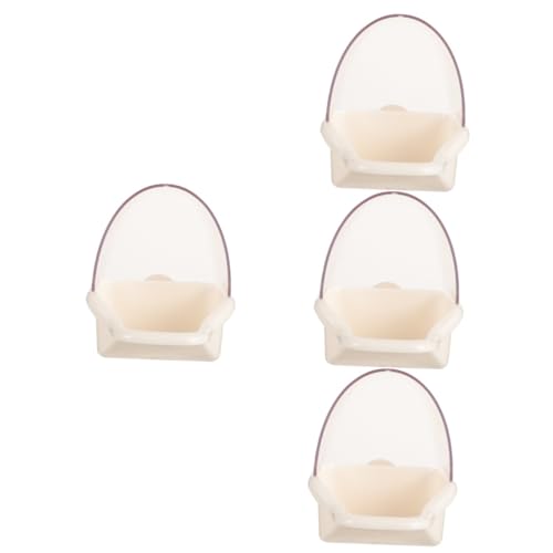 minkissy 4pcs Papagei Futterbox Badewanne Vogelfutterkäfig Vogelkäfig Futterbecher Papagei Futterhalter Vogelfutter Tasse Vogelkäfig Bad Papagei Badewanne Vogelfutter Schüssel Indoor von minkissy